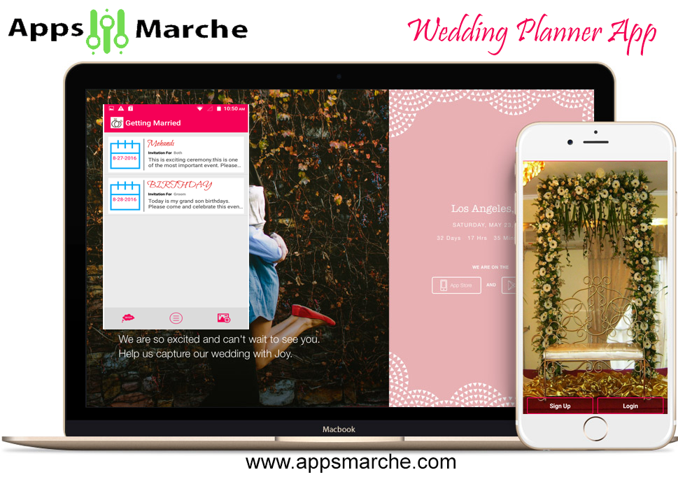 wedding planner mobile app by appsmarche,wedding mobile app,best wedding mobile app
